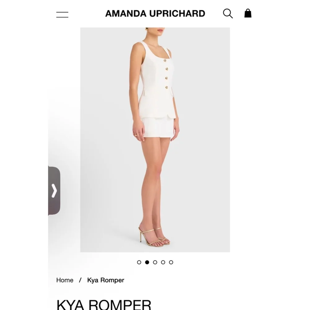 NWT Amanda Uprichard White Kya Romper Size S - Picture 4 of 5